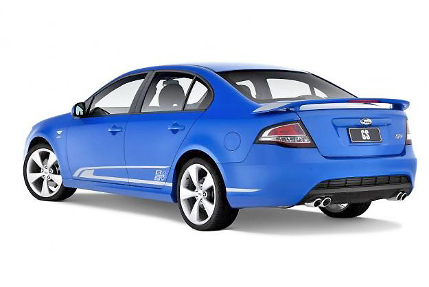 The smooth XT Falcon lines are retained in the muscled up FPV GS Supercharged Sedan.